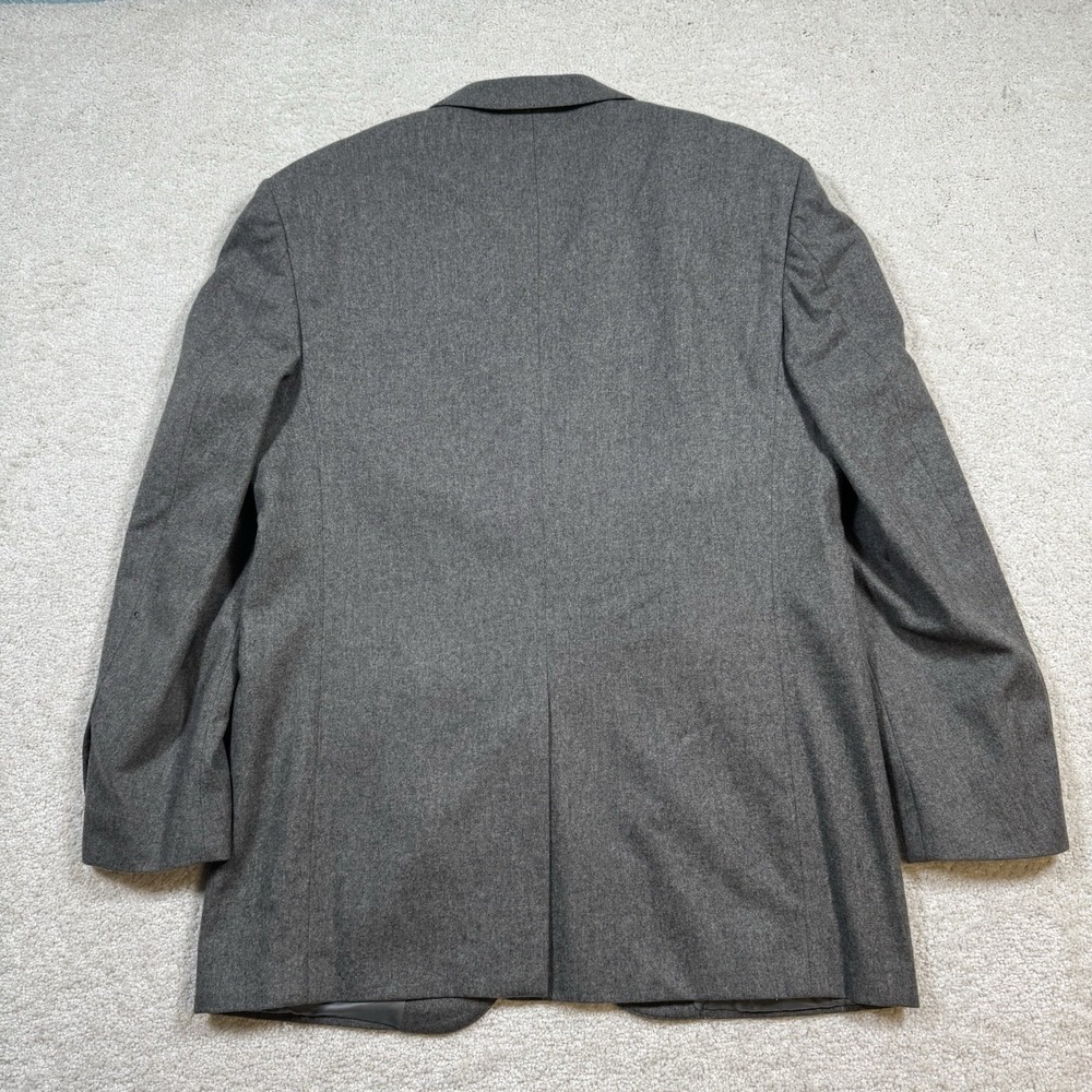 Polo Ralph Lauren Blazer Mens 40R Gray Virgin Wool 3 Button Jacket Made in Italy - Picture 3 of 9
